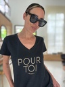Remera Pour Toi (Negra)