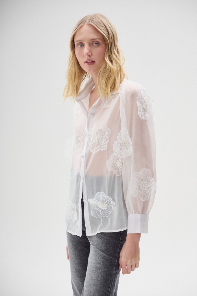 Camisa Flower (Blanca)