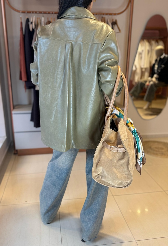 Camisaco Eco cuero (Verde)