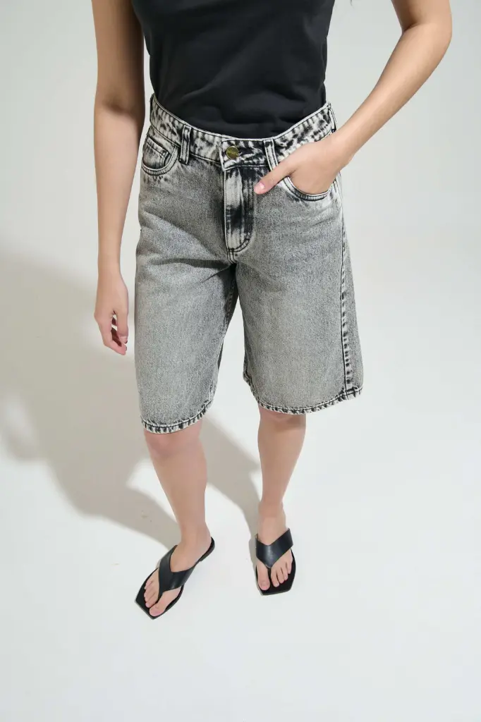 Bermuda Demin Black Grey