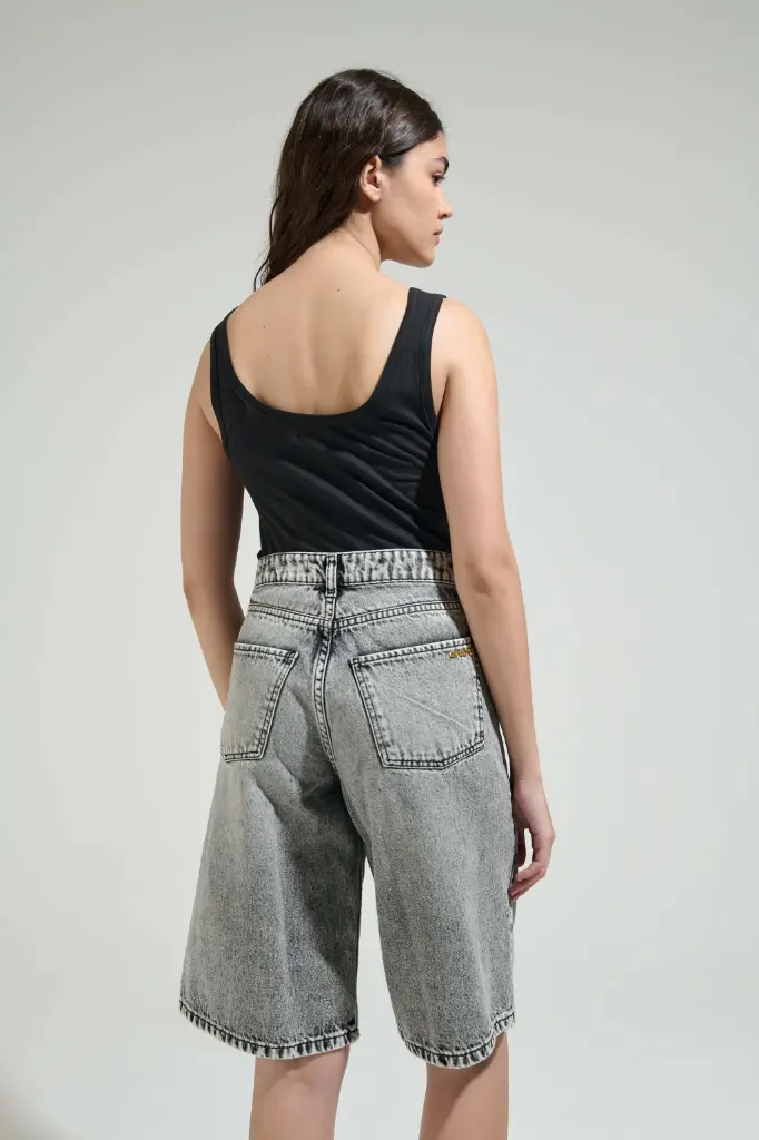 Bermuda Demin Black Grey