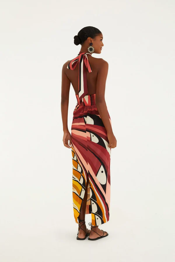 Vestido Longo Arvore de Tucano