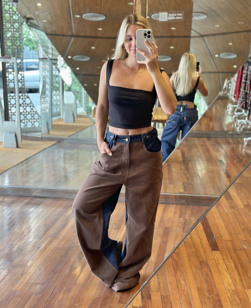 Calca Jeans Bi-Color 