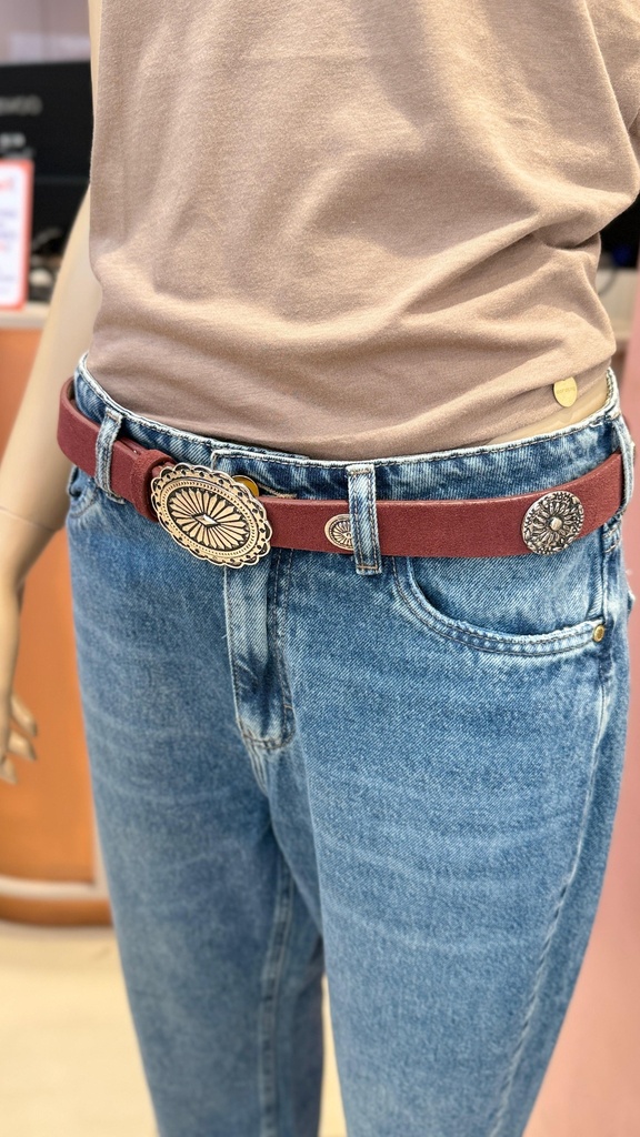 Cinto Gamuza monedas