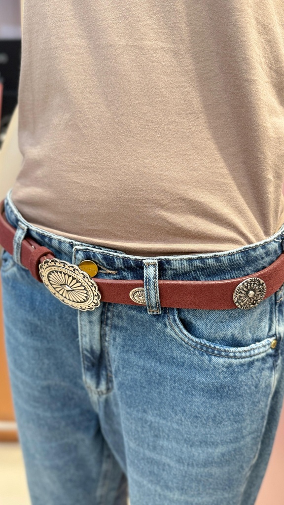 Cinto Gamuza monedas