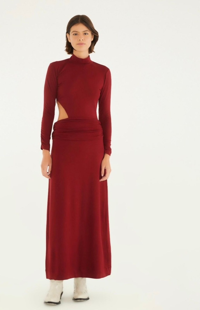 Vestido Golinha Recorte Asimetrico