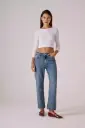 Jeans Recto Tiro Alto Blue