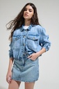 Campera Denim Frunces