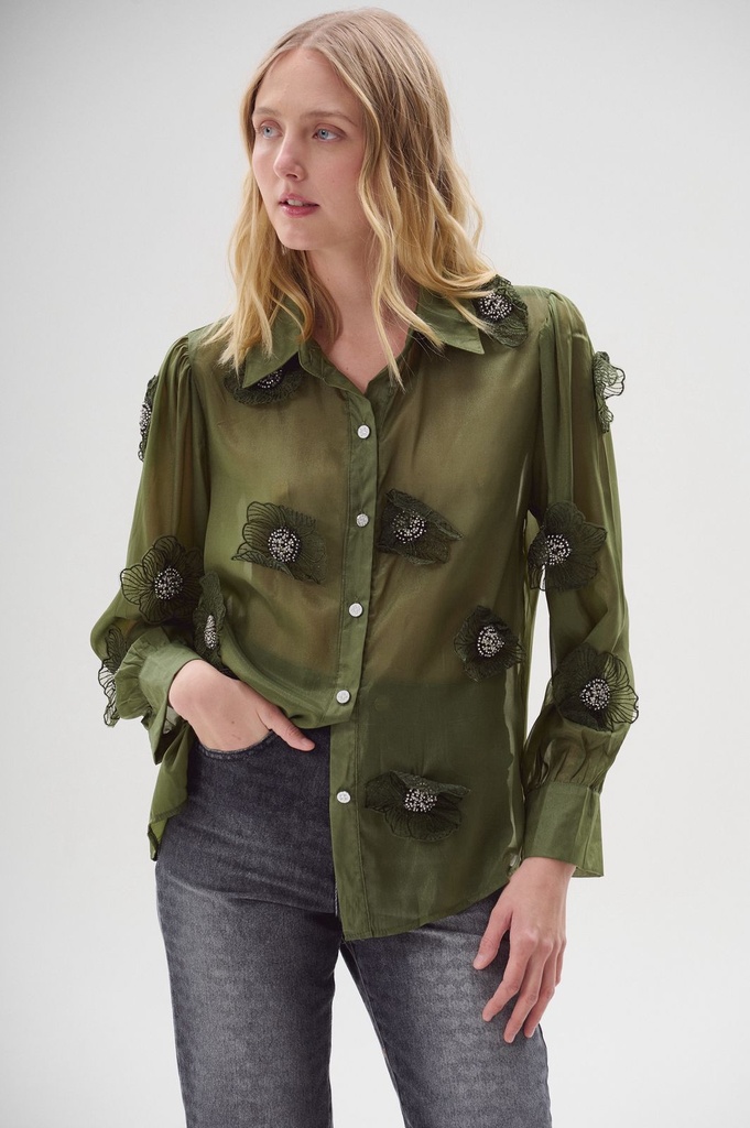 Camisa Flower (Verde)