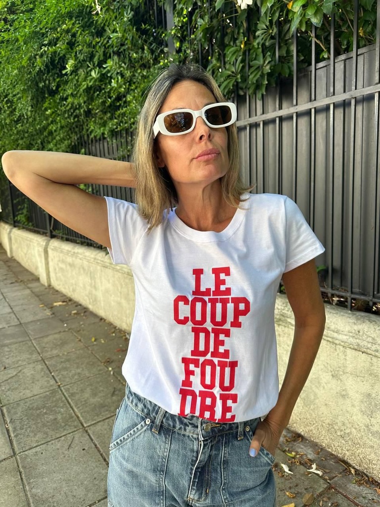 Remera Le Coup - Cuello Redondo - (Blanca) 