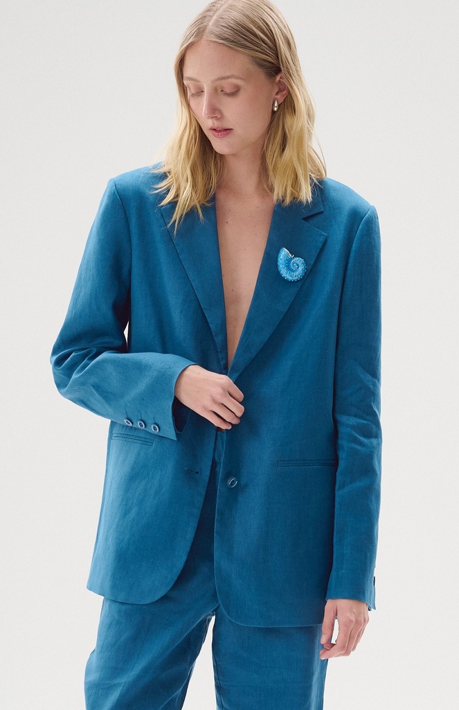 Blazer Flora (Azul)