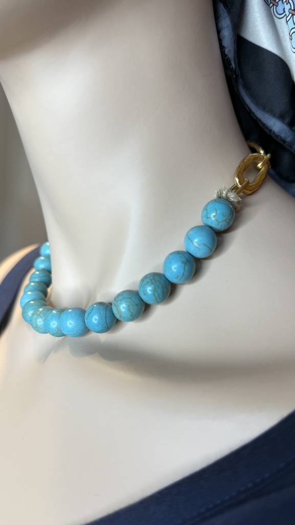 Collar Ovo turquesa