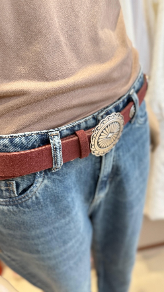 Cinto Gamuza monedas