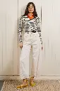 Jeans Barrel Zuri White
