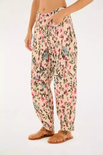 Calca Sarja Ballon Jardim de Flor