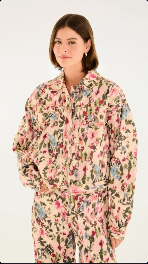 Jaqueta Sarja Jardim De Flor 