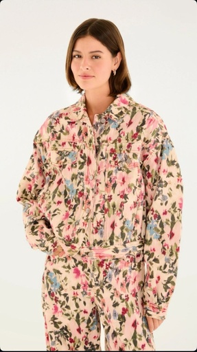 Jaqueta Sarja Jardim De Flor 