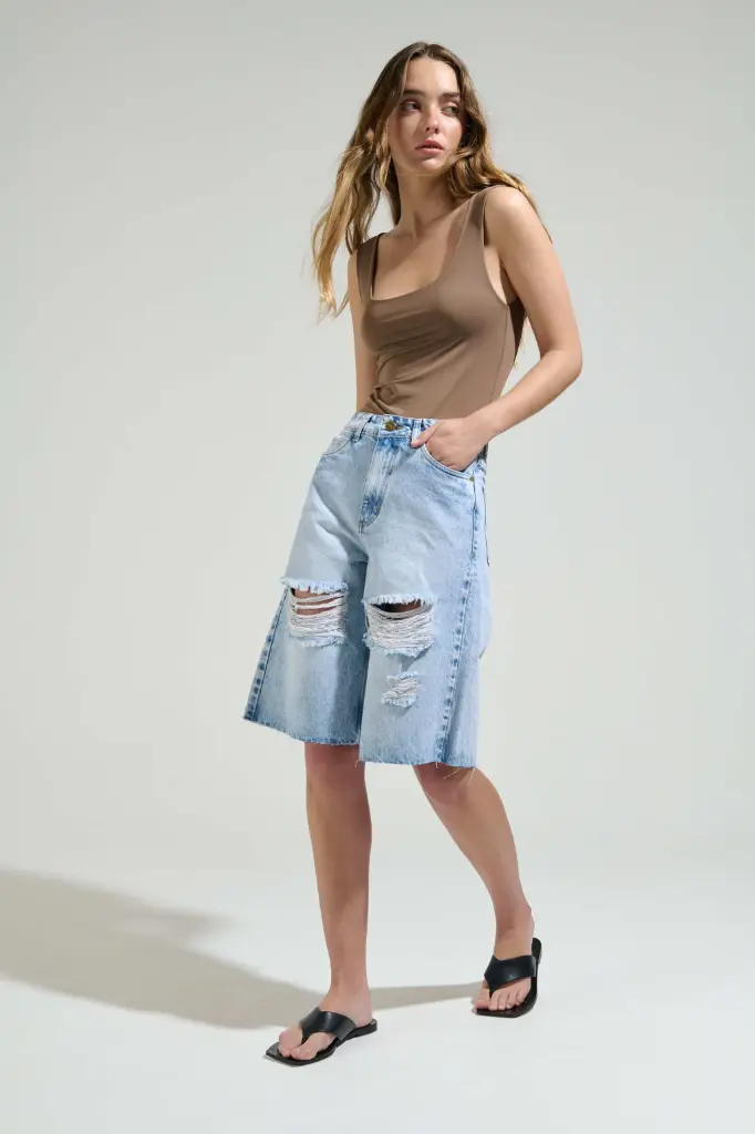 Bermuda Denim Light Roturas