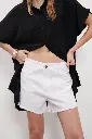 Short Desflecado White