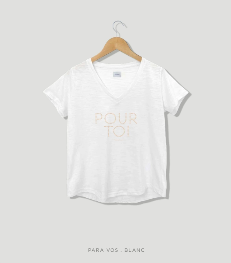 Remera Pour Toi (Blanca)