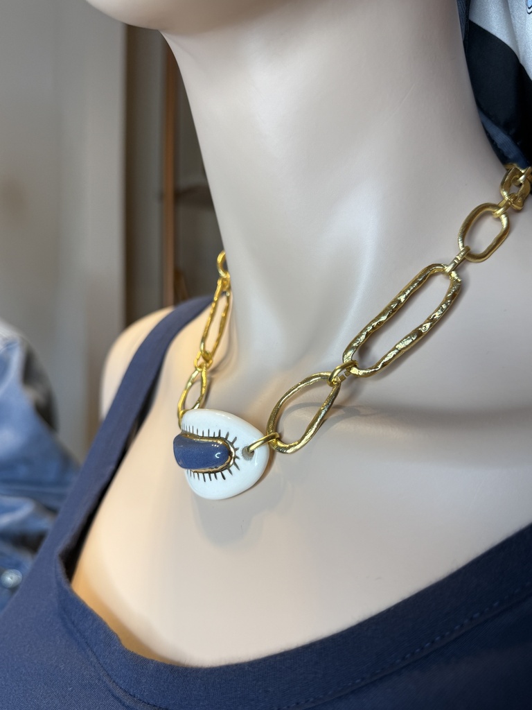 Collar Lego dorado (azul)